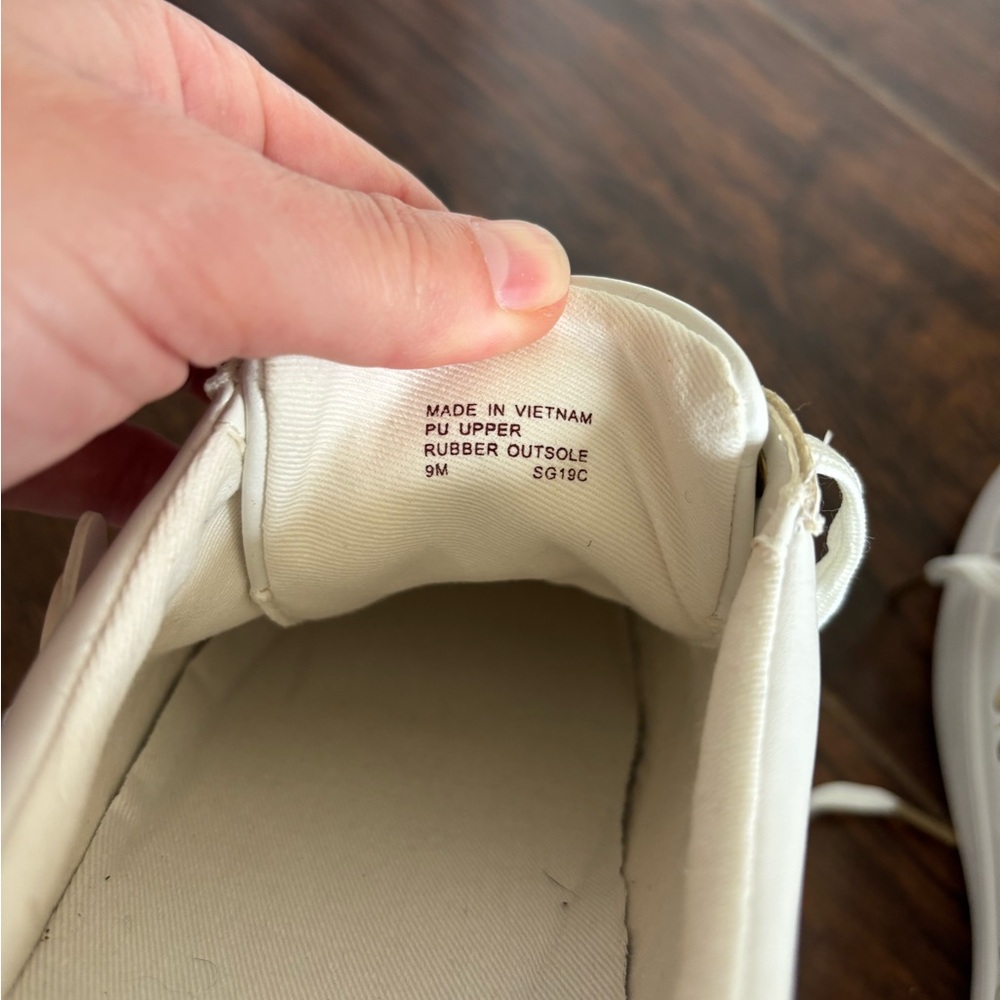 Michael Kors Butterfly White and Gold Sneakers - Picture 5 of 5